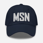 MSN Airport Code Embroidered Dad Hat Madison Wisconsin