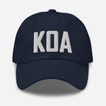 KOA Airport Code Embroidered Dad Hat Kailua Kona Hawaii