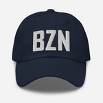 BZN Airport Code Embroidered Dad Hat Bozeman Montana