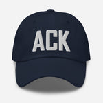 ACK Airport Code Embroidered Dad Hat Nantucket Massachusetts