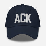 ACK Airport Code Embroidered Dad Hat Nantucket Massachusetts