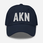 AKN Airport Code Embroidered Dad Hat King Salmon Alaska