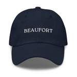 Beaufort, SC South Carolina Embroidered Dad Hat - White Thread