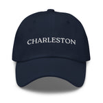 Charleston, SC South Carolina Embroidered Dad Hat - White Thread