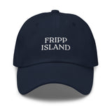 Fripp Island, SC South Carolina Embroidered Dad Hat - White Thread