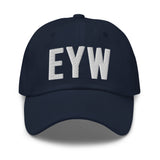 EYW Florida Airport Code Embroidered Dad Hat | White Thread