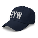 EYW Florida Airport Code Embroidered Dad Hat | White Thread