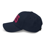 CHS Airport Code Embroidered Dad Hat South Carolina Charleston SC College Varsity Letter | Flamingo Pink Thread