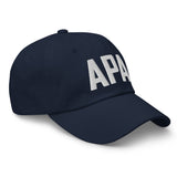 APA Airport Code Embroidered Dad Hat | White Thread