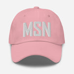 MSN Airport Code Embroidered Dad Hat Madison Wisconsin