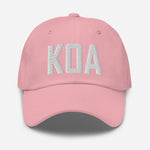 KOA Airport Code Embroidered Dad Hat Kailua Kona Hawaii