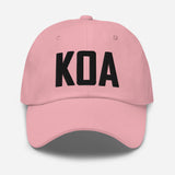 KOA Airport Code Embroidered Dad Hat Kailua Kona Hawaii