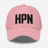 HPN Airport Code Embroidered Dad Hat White Plains New York