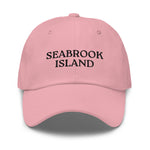 Seabrook Island, SC South Carolina Embroidered Dad Hat - Black Thread