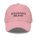 Sullivan&#39;s Island, SC South Carolina Embroidered Dad Hat - Black Thread