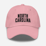 North Carolina Embroidered Dad Hat | Black Thread | State Initials