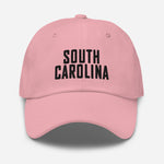 South Carolina Embroidered Dad Hat | Black Thread | State Initials