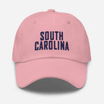 South Carolina Embroidered Dad Hat | Navy Thread | State Initials