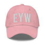 EYW Florida Airport Code Embroidered Dad Hat | White Thread