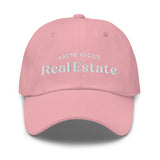 Ask Me About Real Estate Embroidered Dad Hat | White Thread