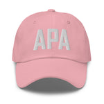 APA Airport Code Embroidered Dad Hat | White Thread