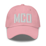 MCO Airport Code Embroidered Dad Hat | White Thread