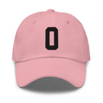 O Alphabet Varsity Letter Embroidered Dad Hat | Black Thread