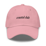 coastal club Embroidered Dad Hat | Black Thread