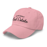 Ask Me About Real Estate Embroidered Dad Hat | Black Thread