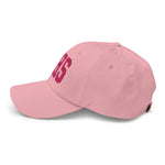 CHS Airport Code Embroidered Dad Hat South Carolina Charleston SC College Varsity Letter | Flamingo Pink Thread