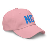 NC North Carolina Embroidered Dad Hat | Aqua Thread | State Initials