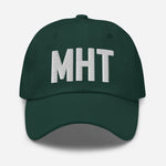 MHT Airport Code Embroidered Dad Hat Manchester New Hampshire