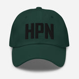 HPN Airport Code Embroidered Dad Hat White Plains New York