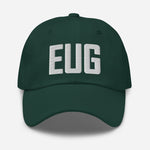 EUG Airport Code Embroidered Dad Hat Eugene Oregon