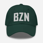 BZN Airport Code Embroidered Dad Hat Bozeman Montana