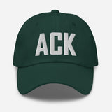 ACK Airport Code Embroidered Dad Hat Nantucket Massachusetts