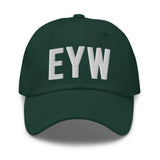 EYW Florida Airport Code Embroidered Dad Hat | White Thread