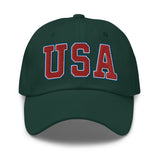 USA Embroidered Dad Hat America Red White And Blue Adjustable