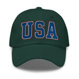 USA Embroidered Dad Hat America Red White And Blue Adjustable