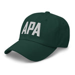 APA Airport Code Embroidered Dad Hat | White Thread