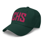 CHS Airport Code Embroidered Dad Hat South Carolina Charleston SC | Flamingo Pink Thread