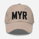 MYR Airport Code Embroidered Dad Hat Myrtle Beach South Carolina