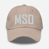 MSO Airport Code Embroidered Dad Hat Missoula Montana