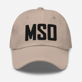 MSO Airport Code Embroidered Dad Hat Missoula Montana