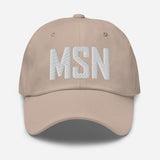 MSN Airport Code Embroidered Dad Hat Madison Wisconsin