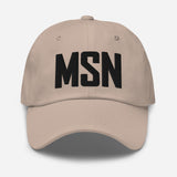 MSN Airport Code Embroidered Dad Hat Madison Wisconsin