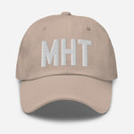 MHT Airport Code Embroidered Dad Hat Manchester New Hampshire