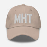 MHT Airport Code Embroidered Dad Hat Manchester New Hampshire