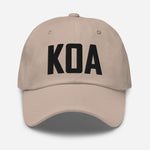 KOA Airport Code Embroidered Dad Hat Kailua Kona Hawaii