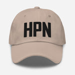 HPN Airport Code Embroidered Dad Hat White Plains New York